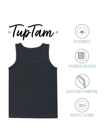 TupTam Kinder Jungen Unterhemd Ärmellos 5er Pack in blau/grau