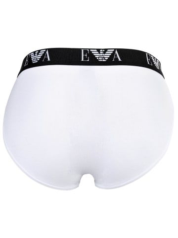 Emporio Armani Slip 3er Pack in Weiß/Blau/Schwarz