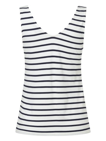 More & More Streifentop in jersey stripe wide off white with ink blue