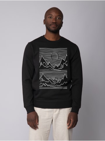 wat? Apparel Sweatshirt Mountains in Schwarz
