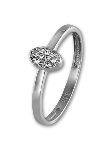 GoldDream Ring Gold 333 Weißgold - 8 Karat Oval Größe 54 (17,2)