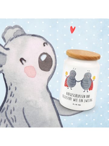 Mr. & Mrs. Panda Lebensmittelbehälter Sternzeichen Zwilling mit ... in Weiß