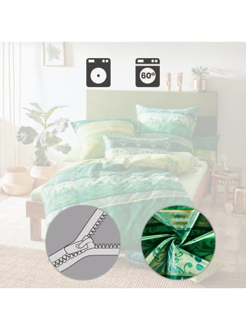 Erwin Müller Mako-Satin Bettwäsche in grün