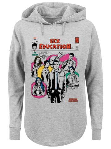 F4NT4STIC Oversized Hoodie Sex Education Magazine Cover Netflix TV Serie in grau