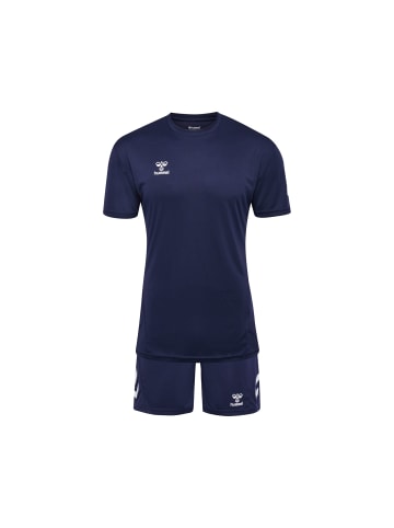 Hummel Trainingsset Shirt & Shorts Atmungsaktiv Polyester in Navy