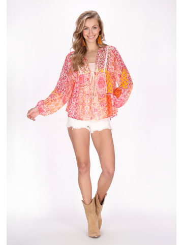 IZIA Women Blouse in orange multicolor