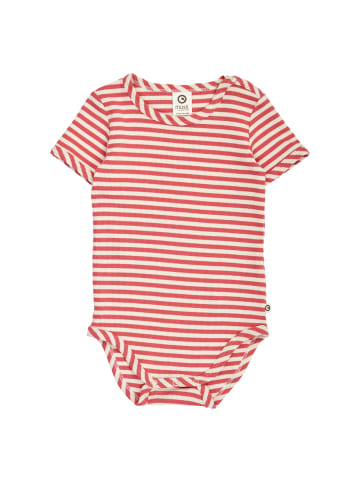 müsli Kurzarmbody in Mineral red/ Tofu