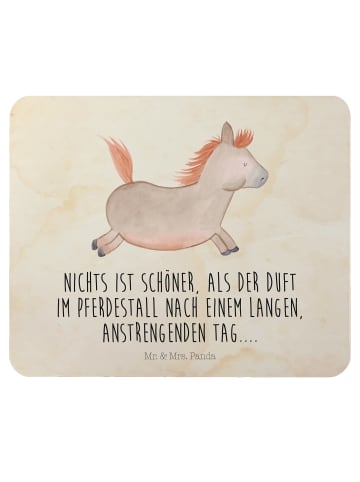 Mr. & Mrs. Panda Mousepad Pferd Springen mit Spruch in Vintage