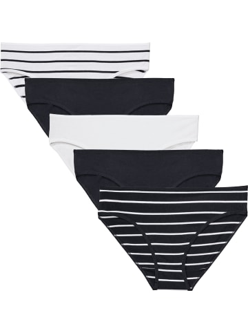 REDBEST Baumwolle, Single-Jersey Slip 5er-Pack in schwarz