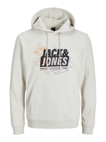 Jack & Jones Hoodie 'Map' in beige