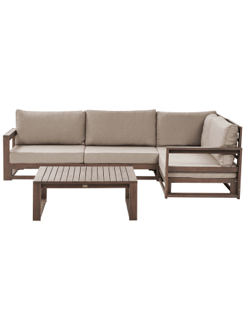 Beliani 2-tlg Lounge Set TIMOR in Braun/Beige/Grau