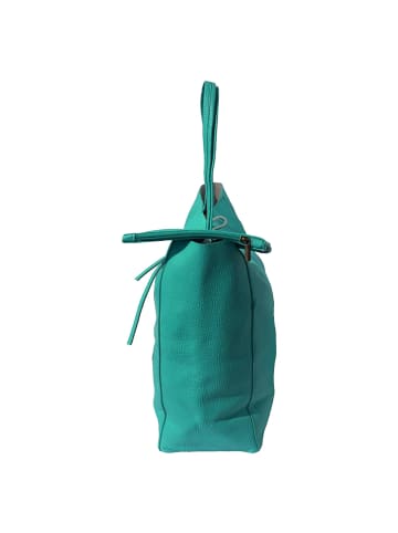 Florence Florence Shopper, Schultertasche Leder türkis ca. 30cm