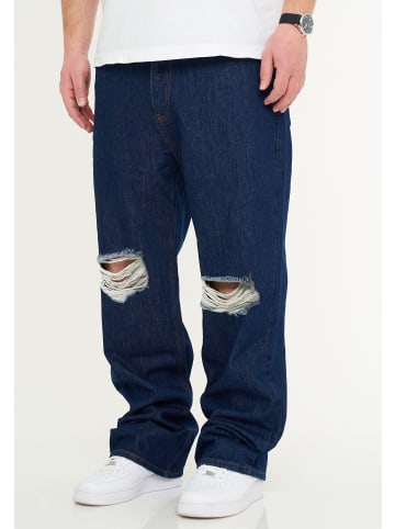 DAILY COTTON Jeans - DCPAPILON Lange Hose Ripped Loose-Fit Baggy in Indigo