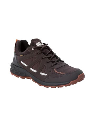 Jack Wolfskin SHOES "Woodland 2 Texapore Low" in espresso/dark red