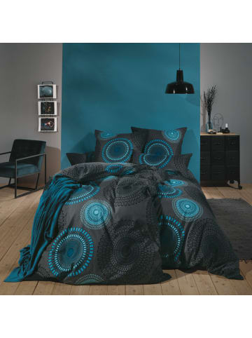 REDBEST Biber Bettwäsche in anthrazit-petrol