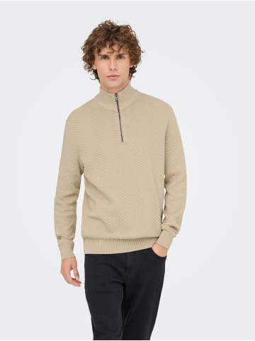 ONLY & SONS Strickpullover in Silver Lining