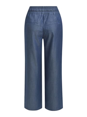 Milano Italy Wideleg Pants mit elastischem Bund und Taschen in Dark Denim