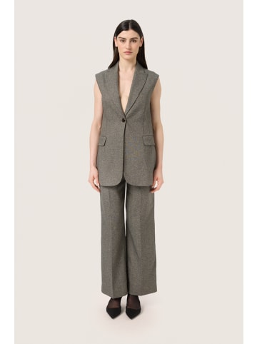 Soaked in Luxury Weste SLBarbora in Grey Melange Suiting