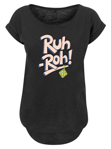 F4NT4STIC Long Cut T-Shirt Scooby Doo Ruh-Roh Dog Tag in schwarz