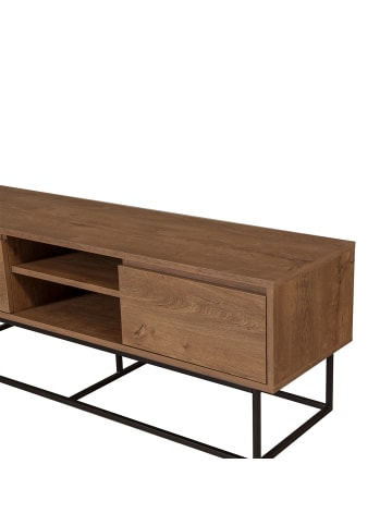 CALICOSY TV-Möbel RODEZ in Dunkles Holz - (W) 140  x (H) 50  x (L) 40  cm