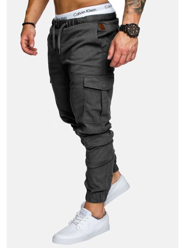 Humy Cargo Jogger Pants Stretch Denim Chino Hose A&S in Anthrazit
