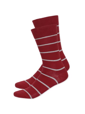 HONESTY RULES Socken " Striped " in rot