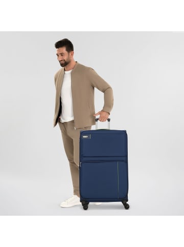 D&N Travel Line 6704 4-Rollen Trolley 75 cm in blue green