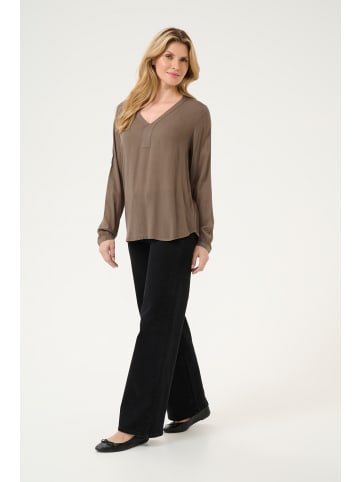 Kaffe Langarm-Bluse Amber in Major Brown