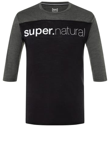 super.natural Merino T-Shirt in schwarz