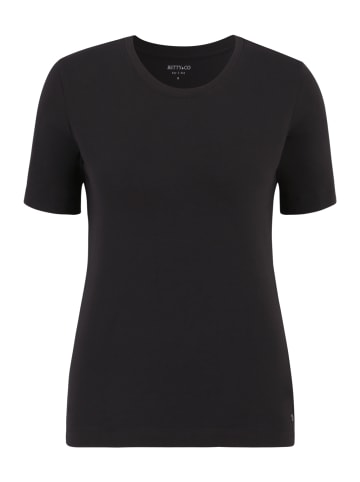 BETTY & CO Basic Shirt mit Rundhalsausschnitt in Schwarz