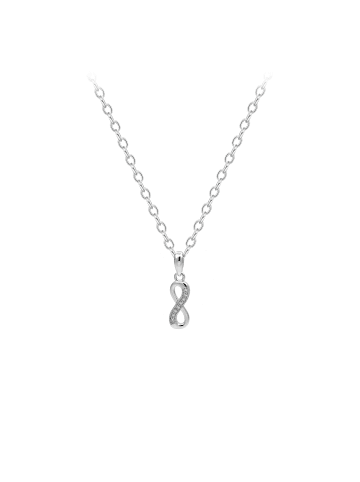 Alexander York Kette mit Anhänger INFINITY rhodiniert in 925 Sterling Silber, 2-tlg.