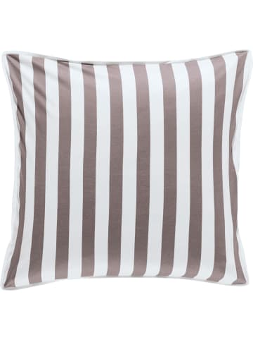 Erwin Müller Mako-Satin Kuschelkissenbezug in silber-weiß