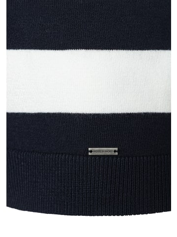 More & More Kurzarm-Pullover mit Streifen in marine/offwhite