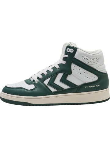 Hummel Sneaker St. Power Play Mid Rt in WHITE/GREEN