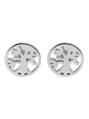 Adeliás Damen Ohrringe – Ohrstecker Lebensbaum aus 925 Silber in silber
