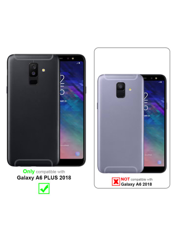 cadorabo Hülle für Samsung Galaxy A6 PLUS 2018 Blumen Design in FLORAL BLAU