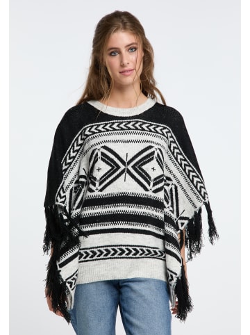 IZIA Damen Poncho in Schwarz