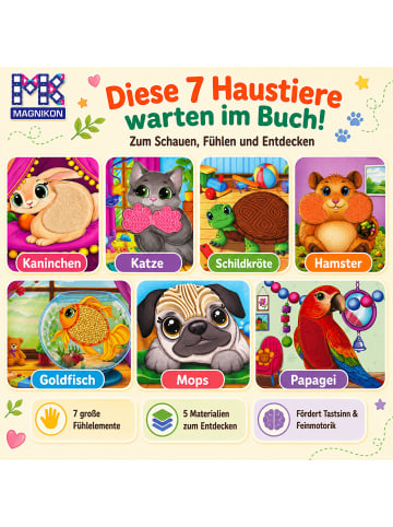 MAGNIKON Fühlbuch Haustiere, Tastbuch, Bilderbuch mit Reimen