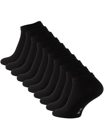 Cotton Prime® 10 Paar COTTON-Essentials Sneaker-Socken in Schwarz
