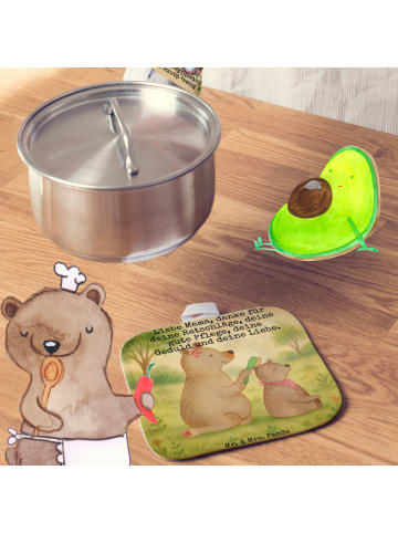 Mr. & Mrs. Panda Topflappen Bär Kind Design mit Spruch in Weiß