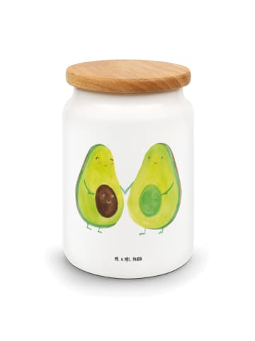 Mr. & Mrs. Panda Vorratsdose Avocado Pärchen ohne Spruch in Weiß