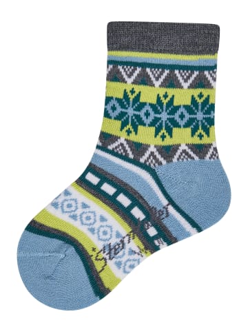 Sterntaler Socken Wolle Norweger in helles blau