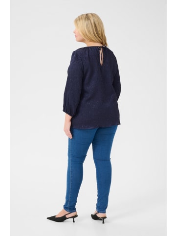 KAFFE curve Langarm-Bluse KClaureen in Midnight Marine CC