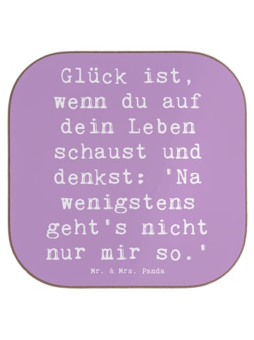 Mr. & Mrs. Panda Untersetzer für Gläser Spruch Glück GemeinMensch m... in Lavendeltraum
