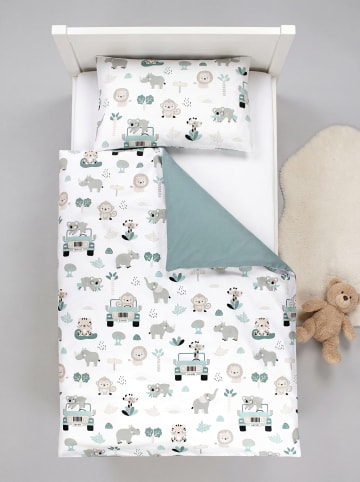 TupTam Kinder Bettwäsche 2-Teilig in grün/silber
