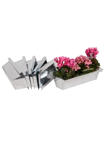 UNUS Blumenkasten mit Kante für Paletten in Silber
