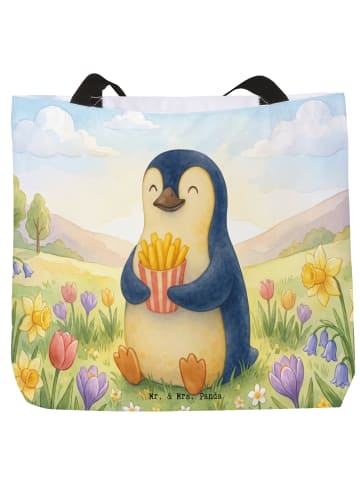 Mr. & Mrs. Panda Tote Bag Pinguin Frühling Pommes Design ohne Sp... in Weiß