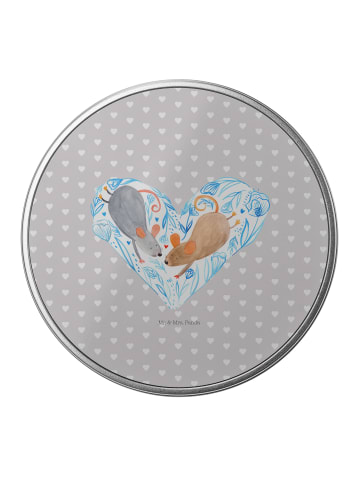 Mr. & Mrs. Panda Aufbewahrungsbox Mäuse Herz ohne Spruch in Grau Pastell