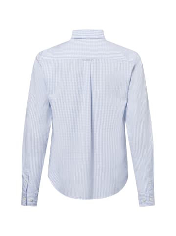 Gant Hemdbluse Reg Poplin Gingham in hellblau weiß