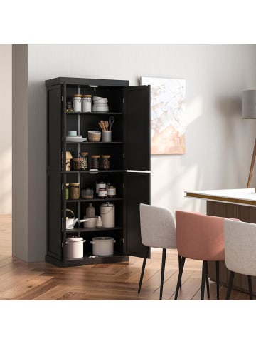 COSTWAY Hochschrank 185cm in Schwarz